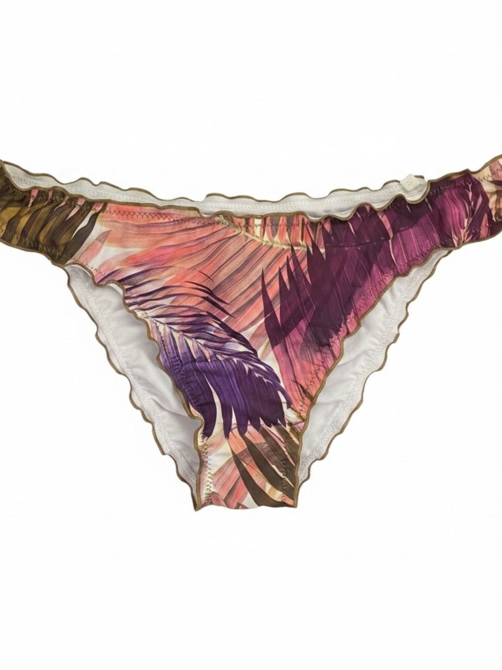 Shade & Shore Pink Purple Tropical‎ Print Bikini Bottom